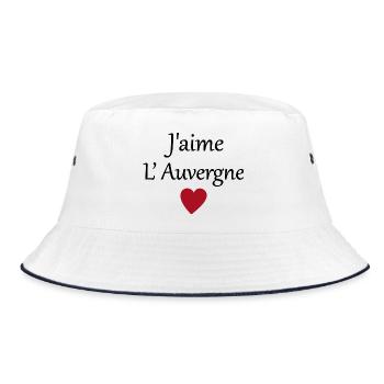 J'aime l'auvergne - Bob - blanc/marine - Devant