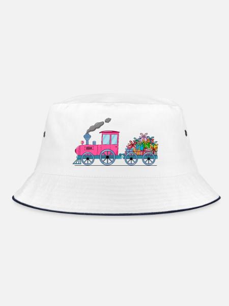 Train pour enfants avec remorque rose - Bob - blanc/marine - Devant