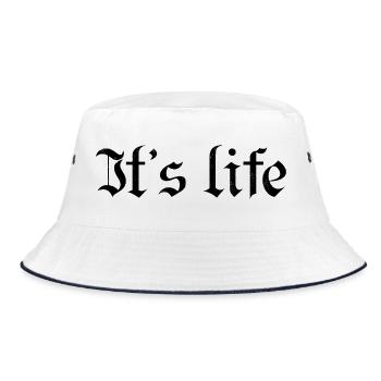 Streetwear - Bucket Hat - Weiß/Navy - Vorne