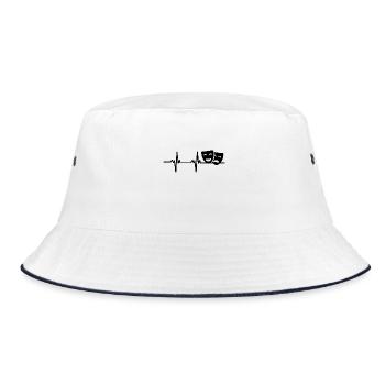 Drama Masks Theatre Heart palpitations - Bucket Hat - white/navy - Front