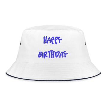 1. 1 JAHR. 1. JAHRESTAG. 1 JAHR GEBURTSTAG - Bucket Hat - Weiß/Navy - Vorne