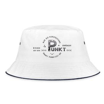 zum Punkt kommen auf den Punkt kommen - Bucket Hat - Weiß/Navy - Vorne