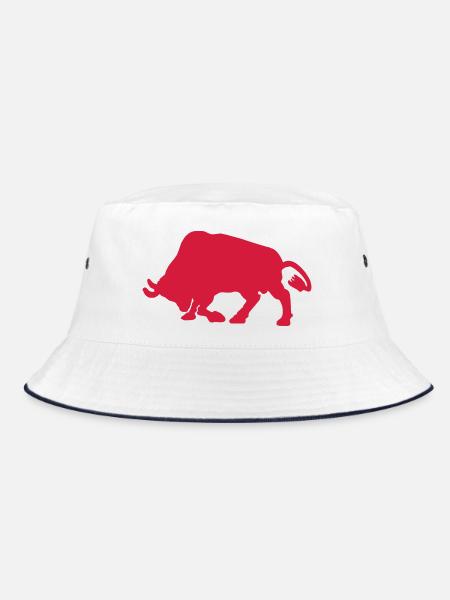 Kampfstier - Bucket Hat - Weiß/Navy