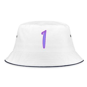1. 1 JAHR. 1. JAHRESTAG. 1 JAHR GEBURTSTAG - Bucket Hat - Weiß/Navy - Vorne