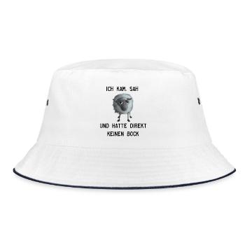 Keinen Bock Schaf - Ich kam, sah und hatte... - Bucket Hat - Weiß/Navy - Vorne
