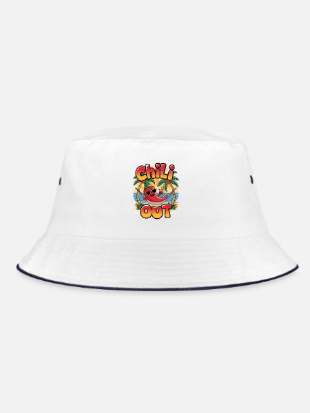 Chili Out - Bucket Hat - white/navy - Front