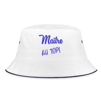 MASTER. MASTER. HUMOR - Bucket Hat - white/navy - Front