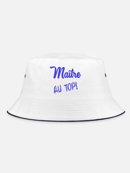 MEISTER. MEISTER. HUMOR - Bucket Hat - Weiß/Navy - Vorne