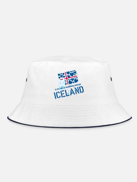 Iceland fox - Bucket Hat - Weiß/Navy