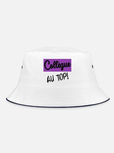 RUHESTAND. RUHESTAND. PENSIONIERT. RUHESTAND - Bucket Hat - Weiß/Navy - Vorne
