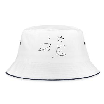 Universum. - Bucket Hat - Weiß/Navy - Vorne