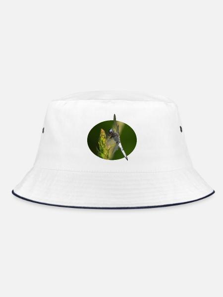 Libelle - Bucket Hat - Weiß/Navy