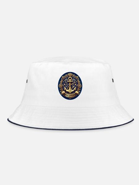 Skipper Logo - Bucket Hat - Weiß/Navy