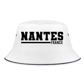 Nantes | France - Bucket Hat - white/navy - Front