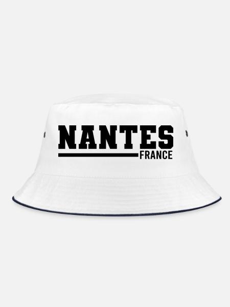 Nantes | Frankreich - Bucket Hat - Weiß/Navy - Vorne