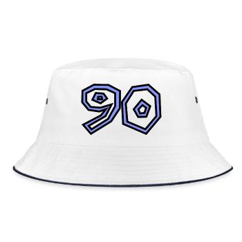 90 - Bucket Hat - Weiß/Navy - Vorne