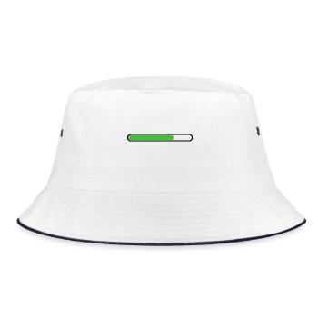 Loading bar Black Green - Bucket Hat - white/navy - Front