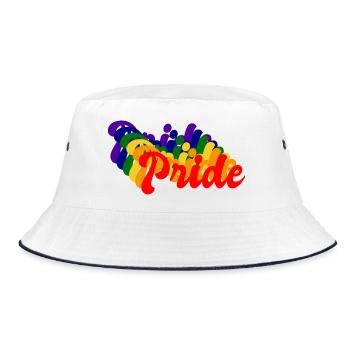 Pride LGBT Retro - Bucket Hat - white/navy - Front