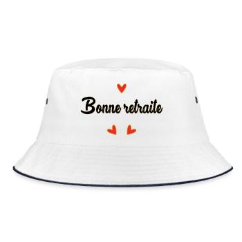 RETIREMENT. RETIREMENT. RETIRED. RETIREMENT - Bucket Hat - white/navy - Front