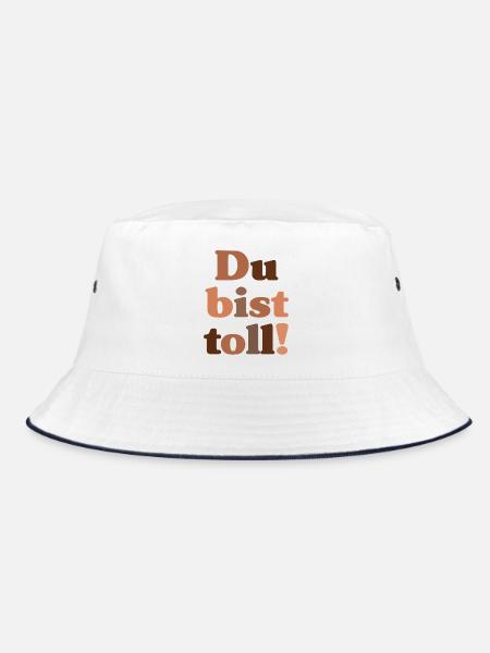 Du bist toll! - Bucket Hat - Weiß/Navy