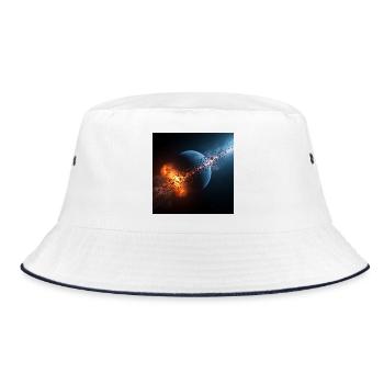 Cosmic Firestarter - Bucket Hat - Weiß/Navy - Vorne