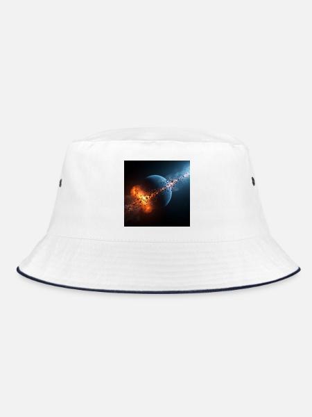 Cosmic Firestarter - Bucket Hat - Weiß/Navy