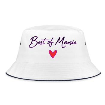 OMA. MUTTERTAG. ALLES GUTE ZUM GEBURTSTAG OMA. ICH LIEBE DICH - Bucket Hat - Weiß/Navy - Vorne