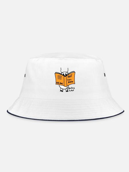 Deutsch Schof - Bucket Hat - Weiß/Navy
