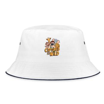 Captured By The Wild - Bucket Hat - white/navy - Front