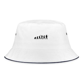 Evolution-Gitarrist - Bucket Hat - Weiß/Navy - Vorne