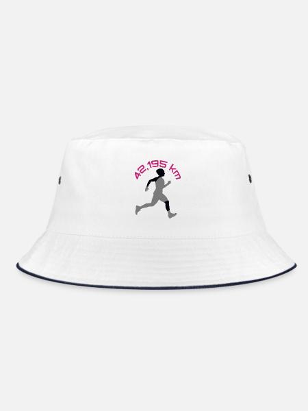 Marathon - Bucket Hat - Weiß/Navy