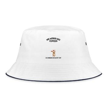Wir werden dich Vermissen beste Team Abschied - Bucket Hat - Weiß/Navy - Vorne