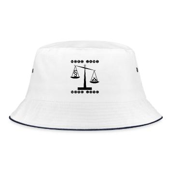 More laws more love - less weapons - Bucket Hat - white/navy - Front