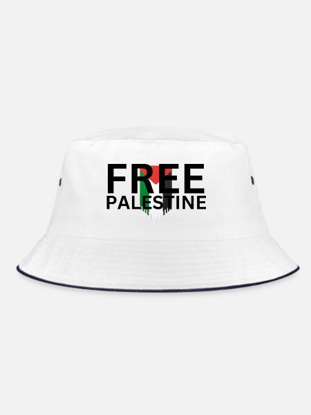 Free Palestine - Bucket Hat - Weiß/Navy