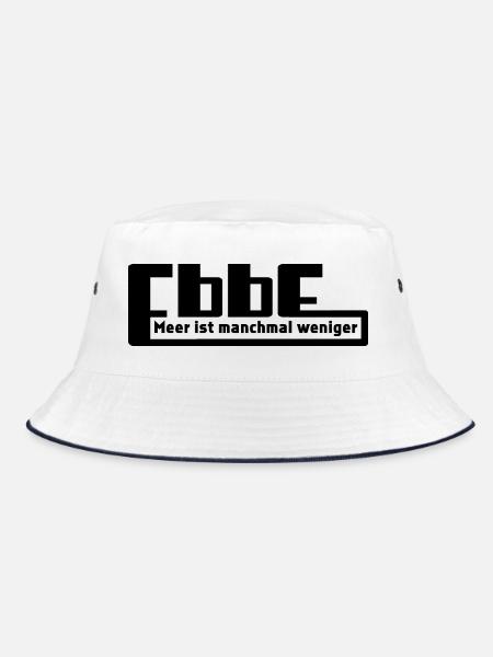 Ebbe - Meer ist manchmal weniger - Bucket Hat - Weiß/Navy