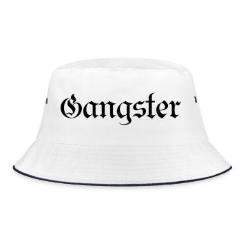 Streetwear - Bucket Hat - Weiß/Navy - Vorne