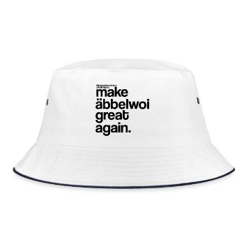 make äbbelwoi great again - Bucket Hat - Weiß/Navy - Vorne