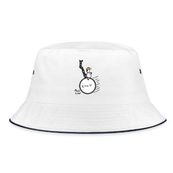 Physik Schof - Bucket Hat - Weiß/Navy - Vorne