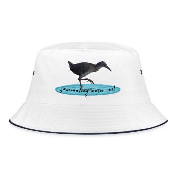 water rail - Bucket Hat - Weiß/Navy - Vorne