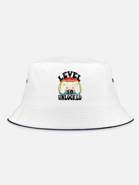 10 Birthday gift Funny 10th birthday Present - Bucket Hat - Weiß/Navy