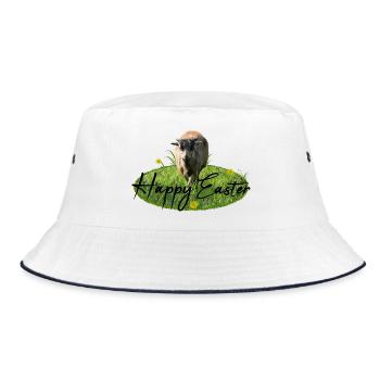 Easter Happy Easter - Bucket Hat - Weiß/Navy - Vorne