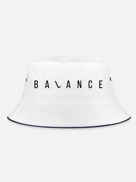 Balance - Schlicht und Aussagekräftig - Bucket Hat - Weiß/Navy