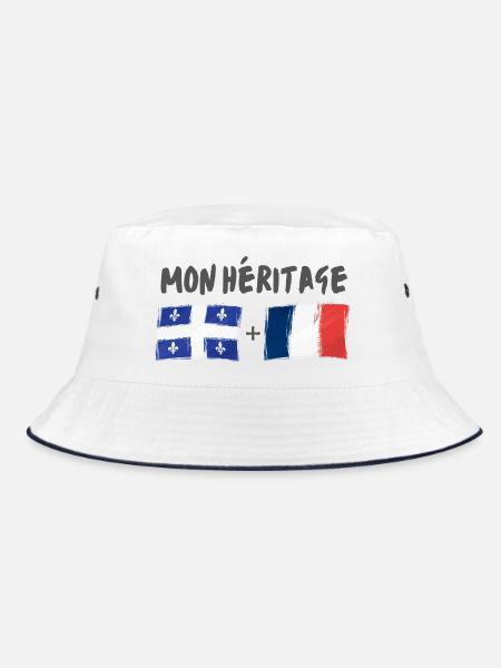 mon héritage france et québec - Bob - blanc/marine