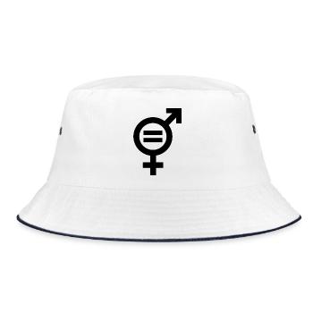 Gender Equality Symbol Emancipation Equality - Bucket Hat - white/navy - Front