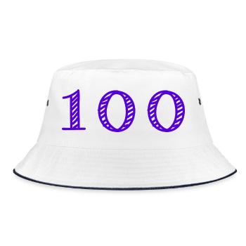 100. 100 JAHRE. 100-JÄHRIGES JUBILÄUM. 100. GEBURTSTAG - Bucket Hat - Weiß/Navy - Vorne