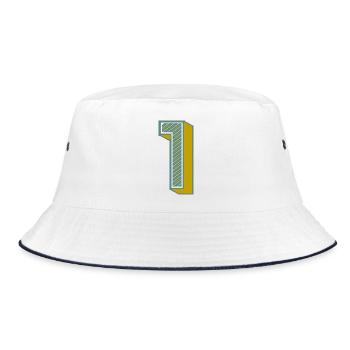 1. 1 JAHR. 1. JAHRESTAG. 1 JAHR GEBURTSTAG - Bucket Hat - Weiß/Navy - Vorne