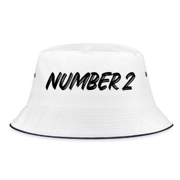 Numéro 2 - deux - deuxième - deuxième - 2 - numéro 2 - Bob - blanc/marine - Devant