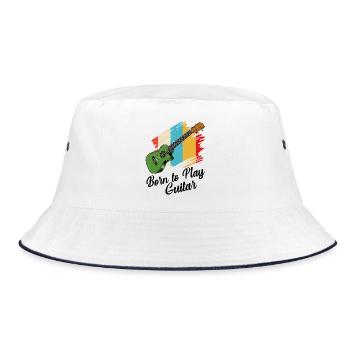Gitarre - Bucket Hat - Weiß/Navy - Vorne