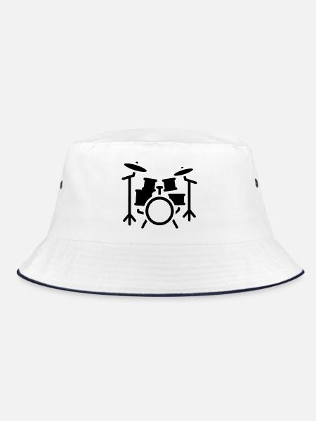 Batterie - Bucket Hat - Weiß/Navy