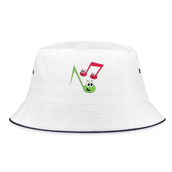 Fugly Noten - Bucket Hat - Weiß/Navy - Vorne